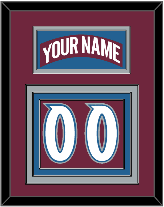 Colorado Nameplate & Number (Back) - Road Burgundy (1999-2001) - Premier Tier 2