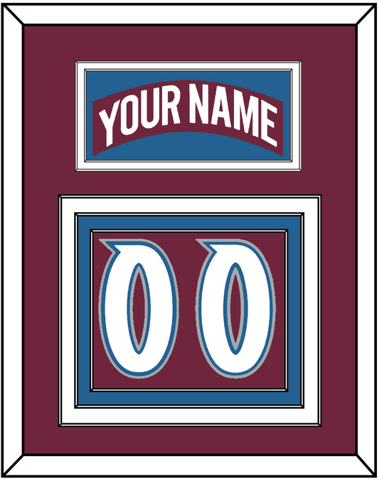 Colorado Nameplate & Number (Back) - Road Burgundy (1999-2001) - Premier Tier 3