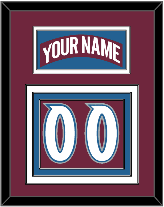 Colorado Nameplate & Number (Back) - Road Burgundy (1999-2001) - Premier Tier 3
