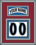 Colorado Nameplate & Number (Back) - Home White (1995-1996) - Triple Mat 3
