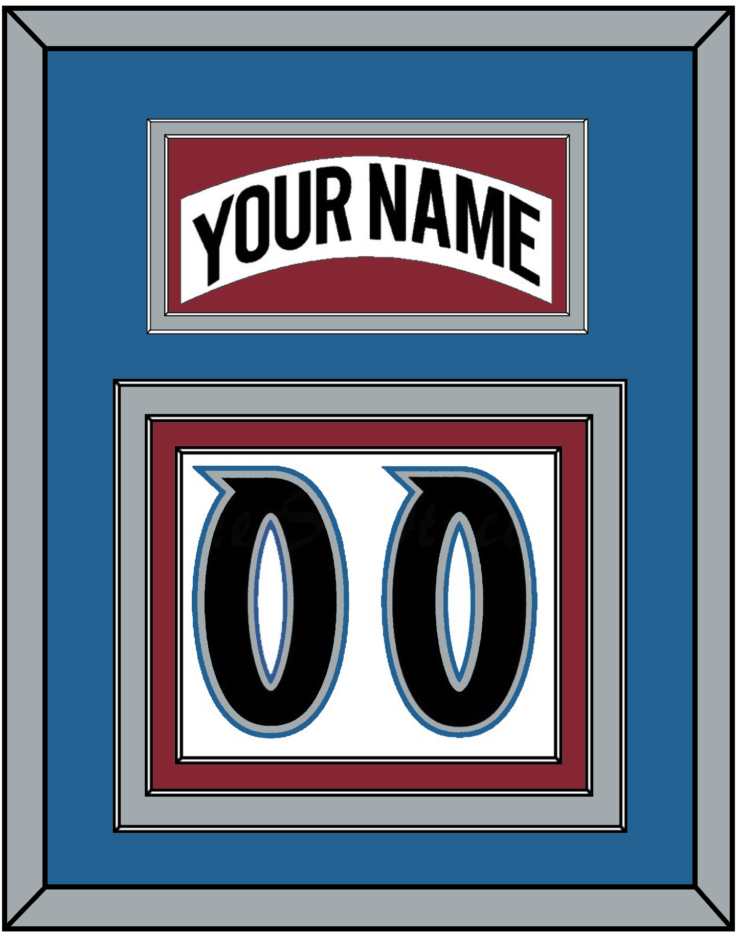 Colorado Nameplate & Number (Back) - Home White (1995-1996) - Premier Tier 4