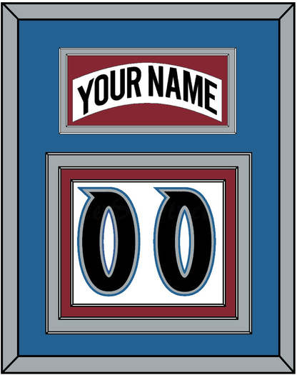 Colorado Nameplate & Number (Back) - Home White (1995-1996) - Premier Tier 4