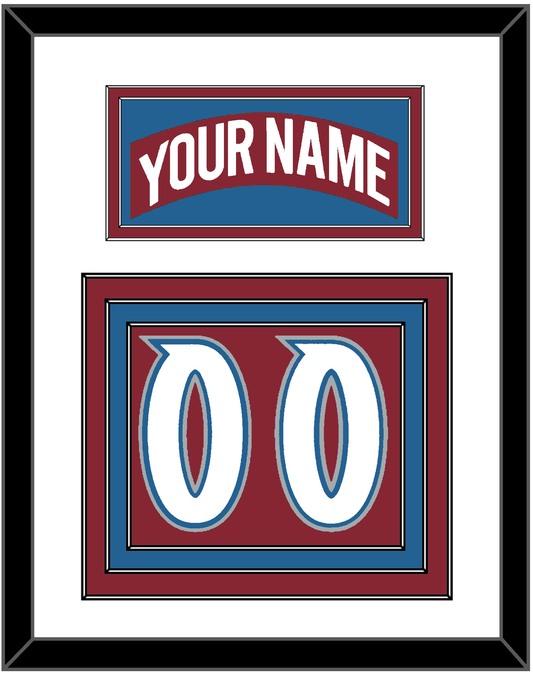 Colorado Nameplate & Number (Back) - Road Burgundy (1995-1996) - Premier Tier 1