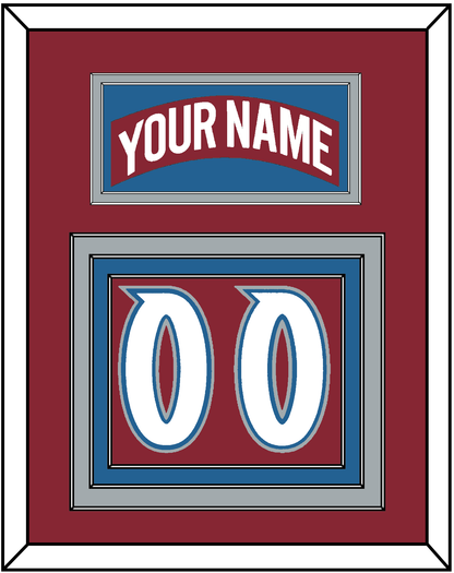 Colorado Nameplate & Number (Back) - Road Burgundy (1995-1996) - Premier Tier 2