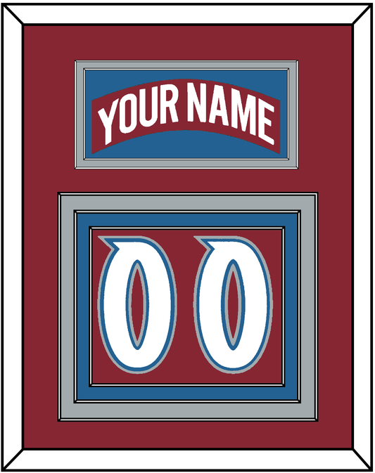 Colorado Nameplate & Number (Back) - Road Burgundy (1995-1996) - Premier Tier 2