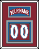 Colorado Nameplate & Number (Back) - Road Burgundy (1995-1996) - Triple Mat 2
