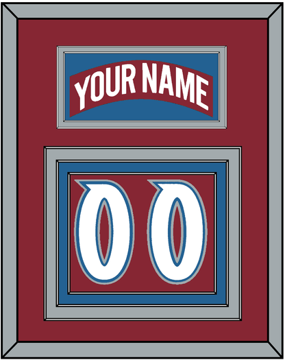 Colorado Nameplate & Number (Back) - Road Burgundy (1995-1996) - Premier Tier 2