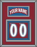 Colorado Nameplate & Number (Back) - Road Burgundy (1995-1996) - Triple Mat 2
