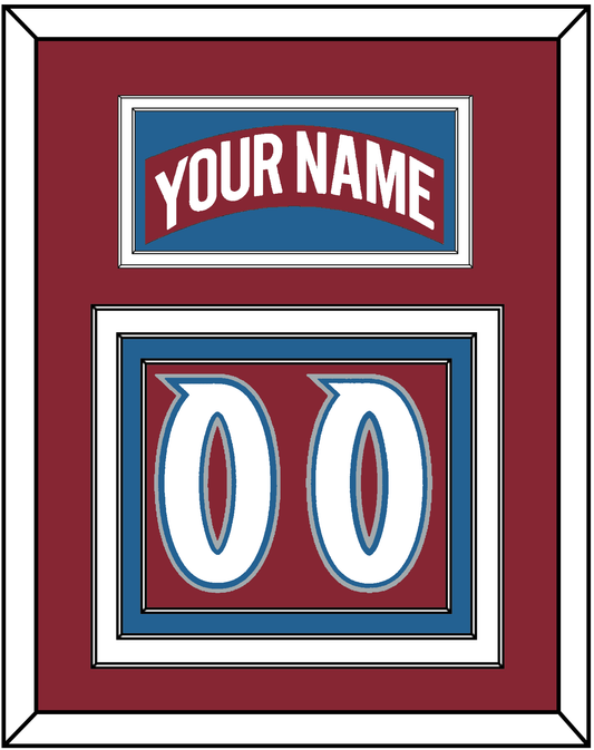 Colorado Nameplate & Number (Back) - Road Burgundy (1995-1996) - Premier Tier 3