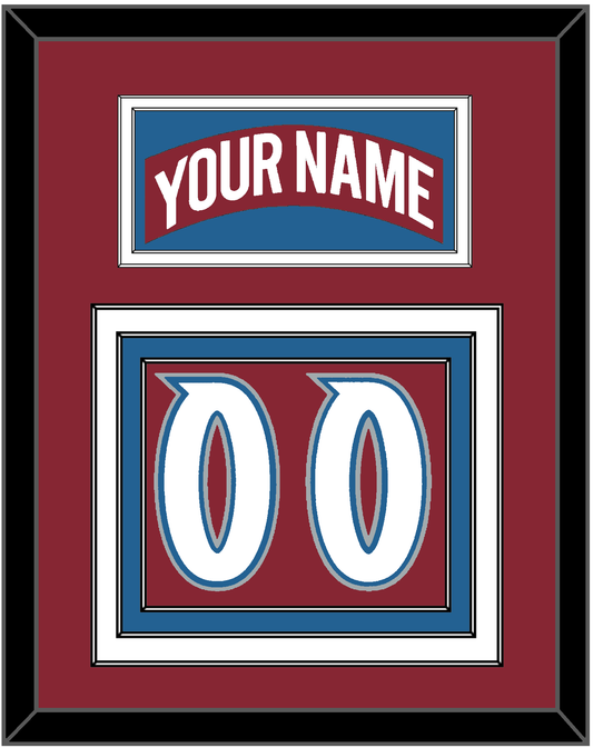 Colorado Nameplate & Number (Back) - Road Burgundy (1995-1996) - Premier Tier 3