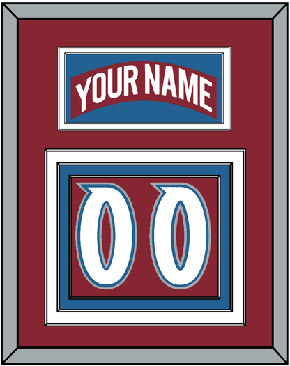 Colorado Nameplate & Number (Back) - Road Burgundy (1995-1996) - Premier Tier 3