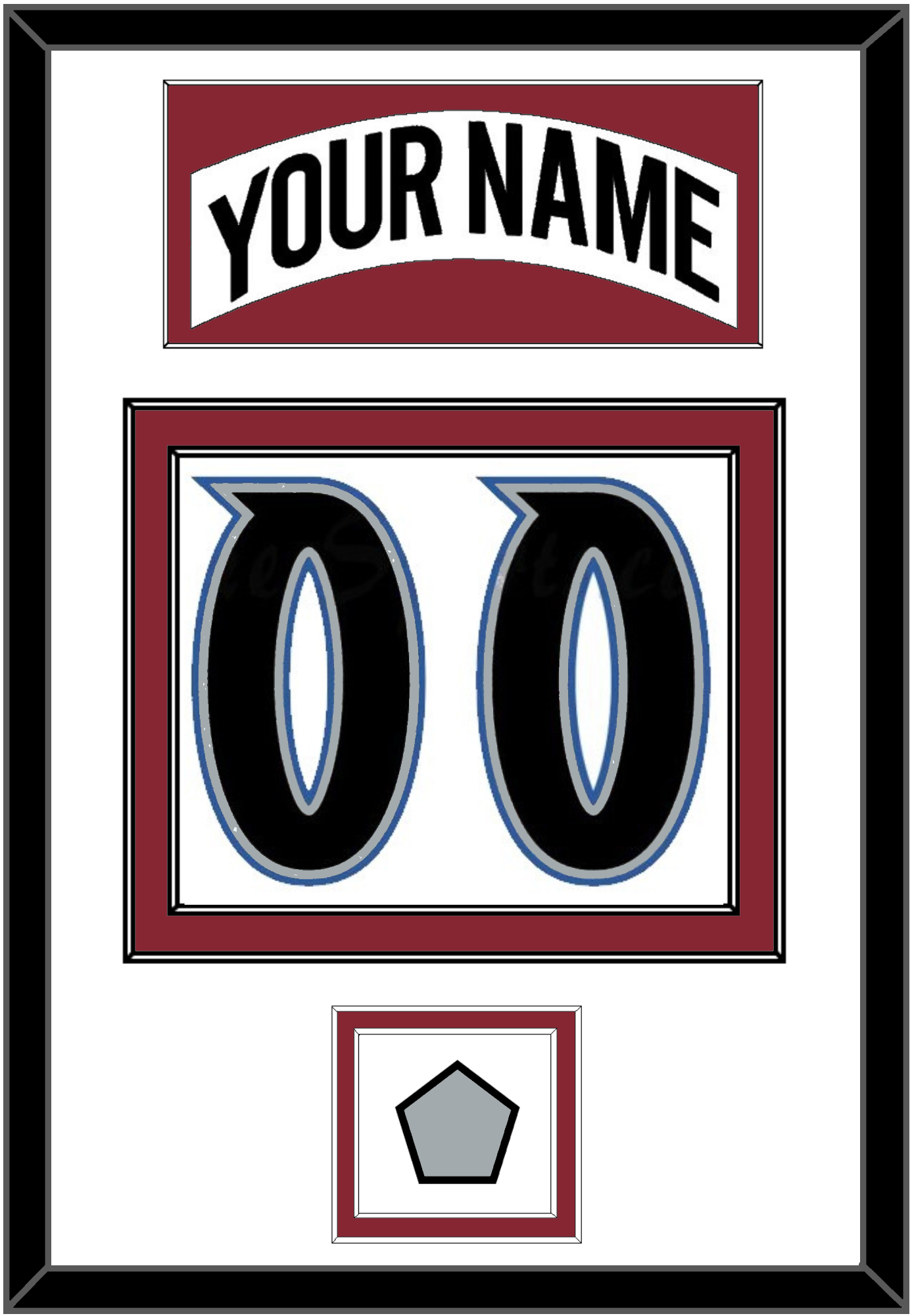 Colorado Nameplate & Number (Back) With Stanley Cup Finals Patch - Home White (1995-1996) - Signature Tier 1