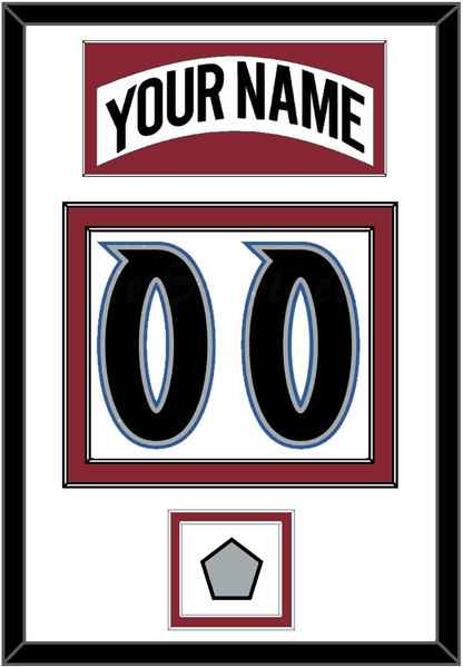 Colorado Nameplate & Number (Back) With Stanley Cup Finals Patch - Home White (1995-1996) - Signature Tier 1