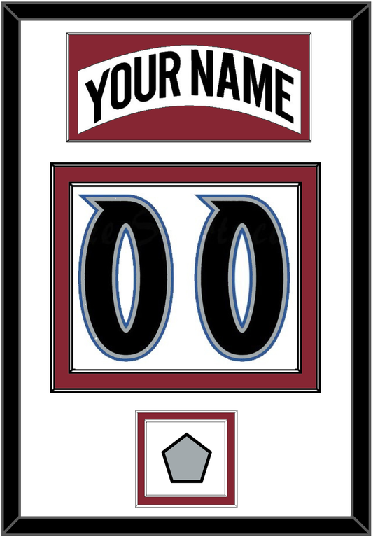 Colorado Nameplate & Number (Back) With Stanley Cup Finals Patch - Home White (1995-1996) - Signature Tier 1