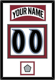Colorado Nameplate & Number (Back) With Stanley Cup Finals Patch - Home White (1995-1996) - Double Mat 1