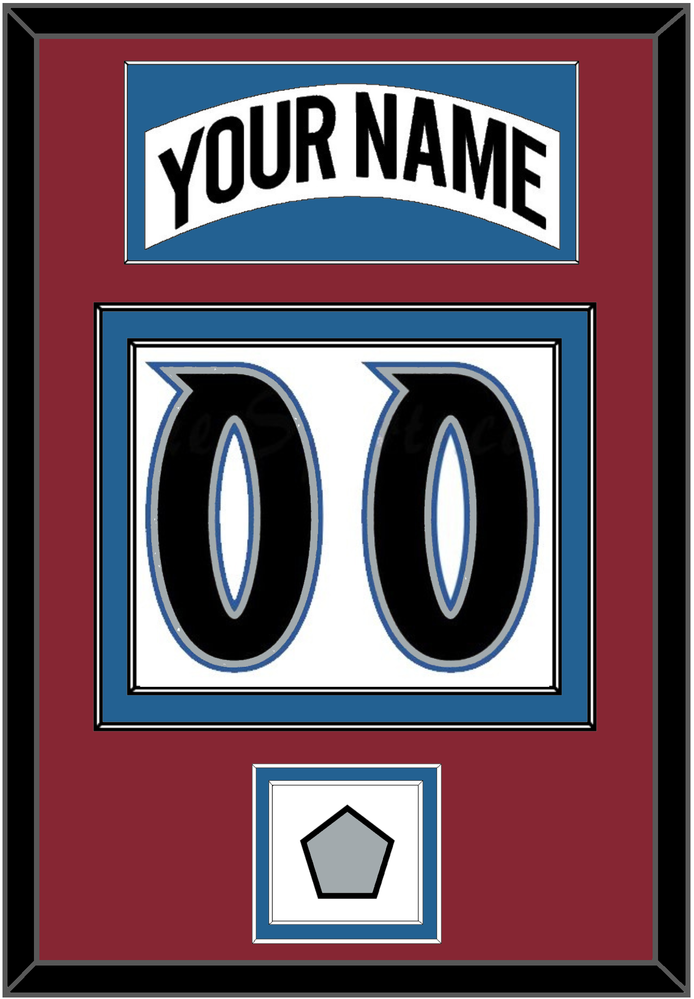 Colorado Nameplate & Number (Back) With Stanley Cup Finals Patch - Home White (1995-1996) - Signature Tier 2