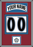 Colorado Nameplate & Number (Back) With Stanley Cup Finals Patch - Home White (1995-1996) - Double Mat 2