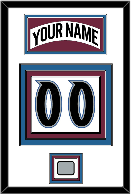 Colorado Nameplate & Number (Back) With Stanley Cup Finals Patch - Home White (1999-2001) - Premier Tier 1