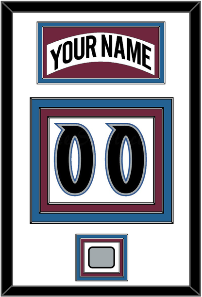 Colorado Nameplate & Number (Back) With Stanley Cup Champions Patch - Home White (1999-2001) - Premier Tier 1