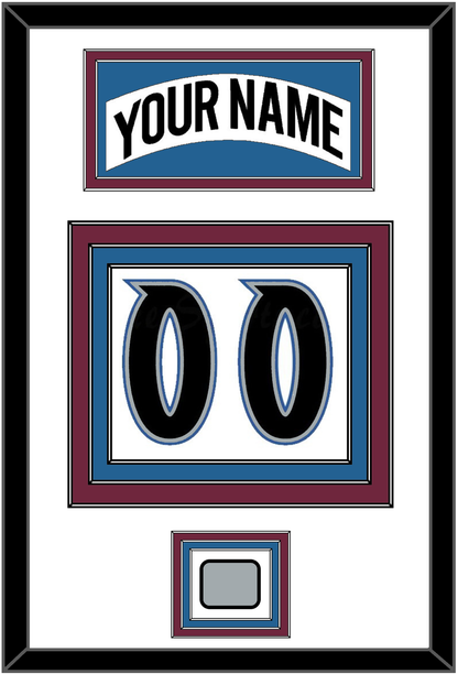 Colorado Nameplate & Number (Back) With Stanley Cup Finals Patch - Home White (1999-2001) - Premier Tier 2