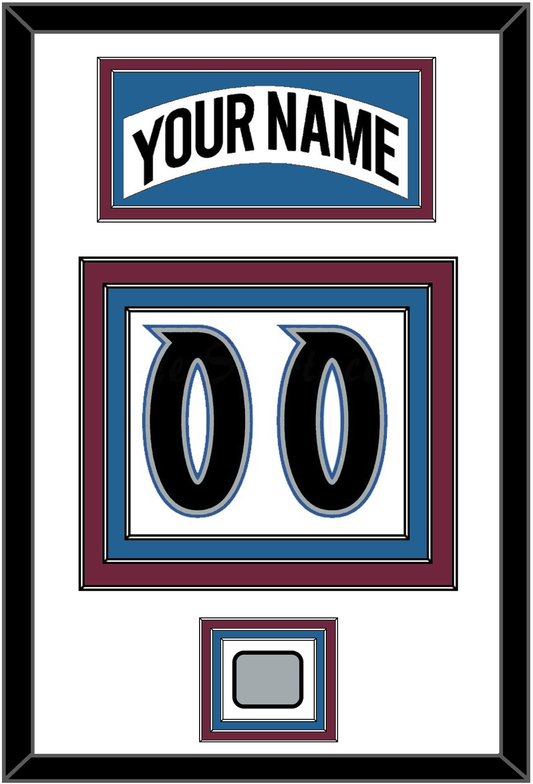 Colorado Nameplate & Number (Back) With Stanley Cup Champions Patch - Home White (1999-2001) - Premier Tier 2