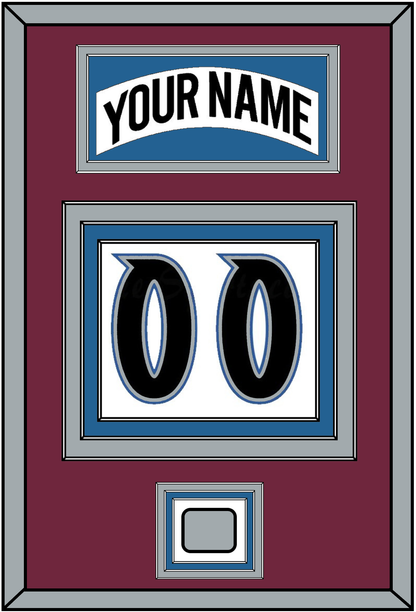 Colorado Nameplate & Number (Back) With Stanley Cup Finals Patch - Home White (1999-2001) - Premier Tier 3