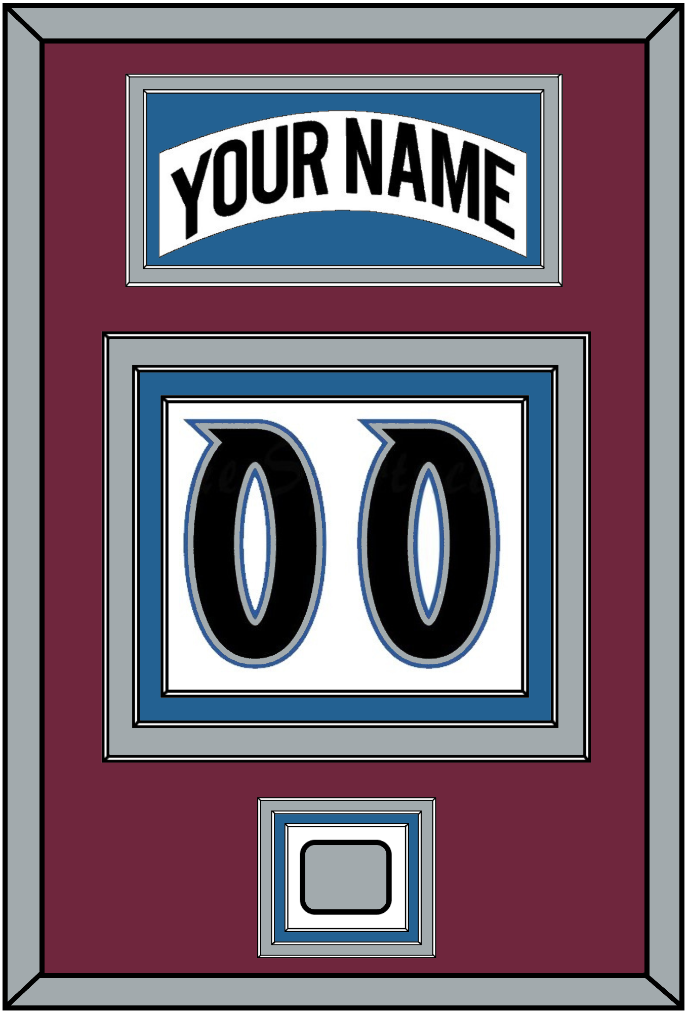 Colorado Nameplate & Number (Back) With Stanley Cup Champions Patch - Home White (1999-2001) - Premier Tier 3