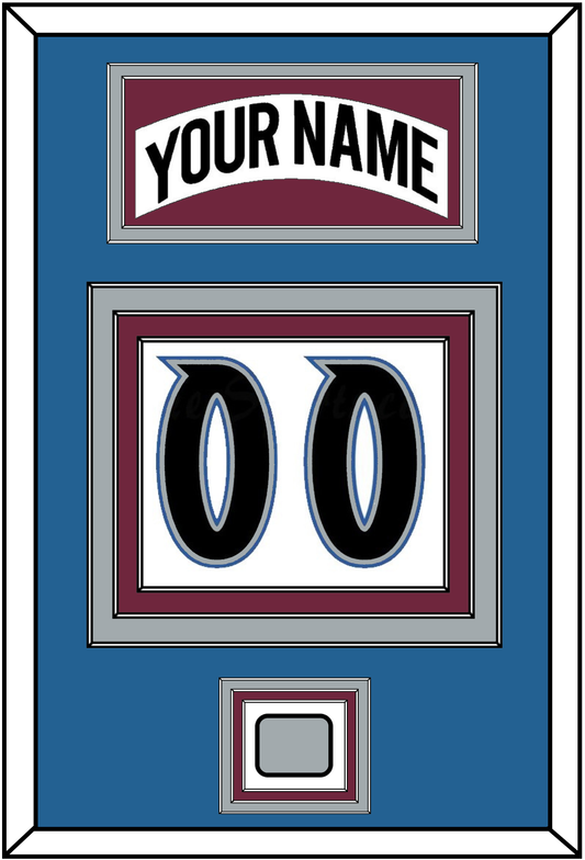 Colorado Nameplate & Number (Back) With Stanley Cup Finals Patch - Home White (1999-2001) - Premier Tier 4
