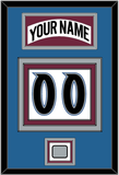 Colorado Nameplate & Number (Back) With Stanley Cup Champions Patch - Home White (1999-2001) - Triple Mat 4