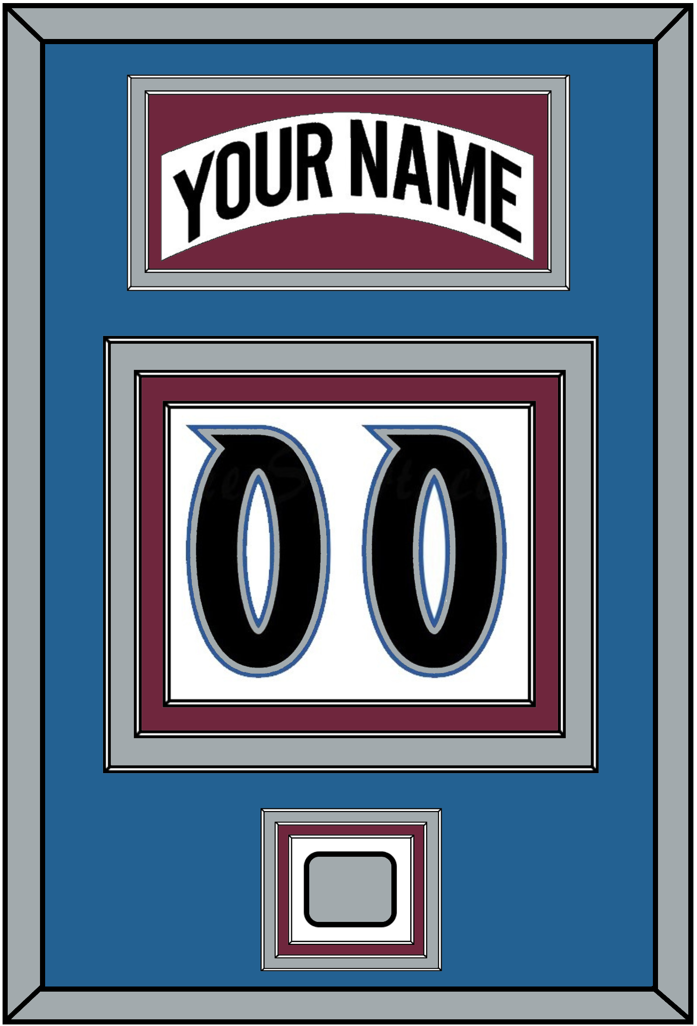 Colorado Nameplate & Number (Back) With Stanley Cup Finals Patch - Home White (1999-2001) - Premier Tier 4