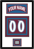 Colorado Nameplate & Number (Back) With Stanley Cup Finals Patch - Road Burgundy (1999-2001) - Triple Mat 1