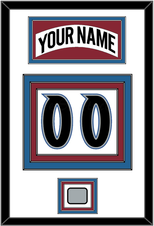Colorado Nameplate & Number (Back) With Stanley Cup Finals Patch - Home White (1995-1996) - Premier Tier 1