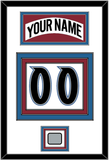 Colorado Nameplate & Number (Back) With Stanley Cup Finals Patch - Home White (1995-1996) - Triple Mat 1
