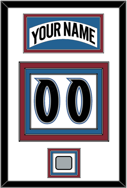 Colorado Nameplate & Number (Back) With Stanley Cup Finals Patch - Home White (1995-1996) - Premier Tier 2