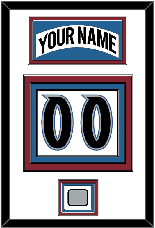 Colorado Nameplate & Number (Back) With Stanley Cup Finals Patch - Home White (1995-1996) - Premier Tier 2