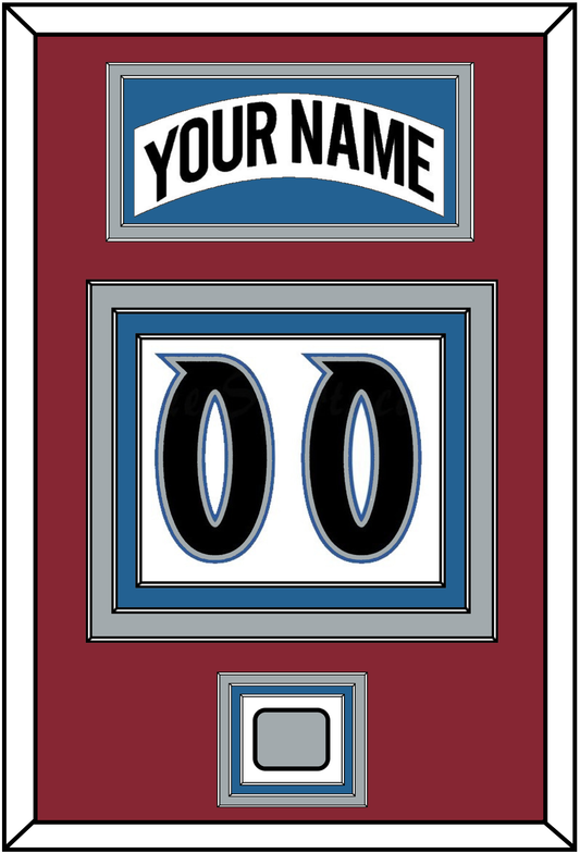 Colorado Nameplate & Number (Back) With Stanley Cup Finals Patch - Home White (1995-1996) - Premier Tier 3