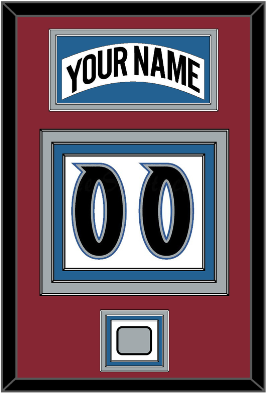 Colorado Nameplate & Number (Back) With Stanley Cup Finals Patch - Home White (1995-1996) - Premier Tier 3