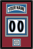 Colorado Nameplate & Number (Back) With Stanley Cup Finals Patch - Home White (1995-1996) - Triple Mat 3