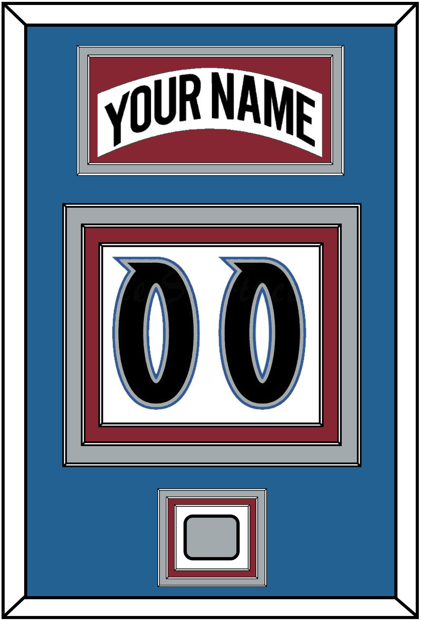Colorado Nameplate & Number (Back) With Stanley Cup Finals Patch - Home White (1995-1996) - Premier Tier 4