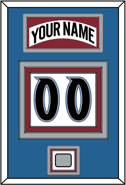 Colorado Nameplate & Number (Back) With Stanley Cup Finals Patch - Home White (1995-1996) - Premier Tier 4