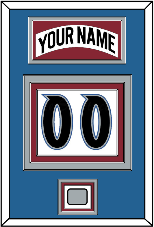 Colorado Nameplate & Number (Back) With Stanley Cup Finals Patch - Home White (1995-1996) - Premier Tier 4