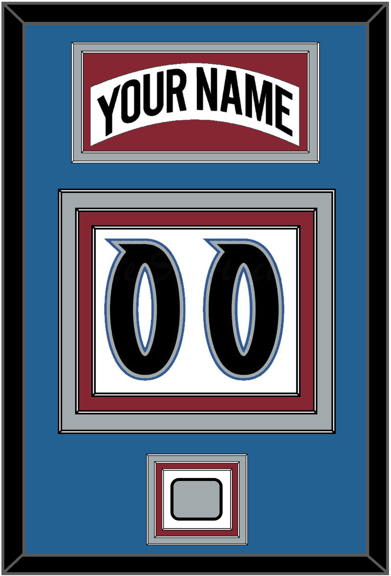 Colorado Nameplate & Number (Back) With Stanley Cup Finals Patch - Home White (1995-1996) - Premier Tier 4