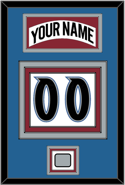 Colorado Nameplate & Number (Back) With Stanley Cup Finals Patch - Home White (1995-1996) - Premier Tier 4