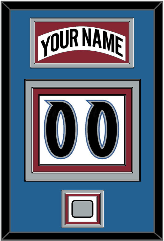 Colorado Nameplate & Number (Back) With Stanley Cup Finals Patch - Home White (1995-1996) - Premier Tier 4