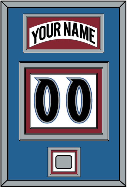 Colorado Nameplate & Number (Back) With Stanley Cup Finals Patch - Home White (1995-1996) - Premier Tier 4