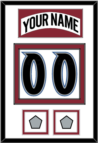 Colorado Nameplate & Number (Back) With 2 Stanley Cup Finals Patches - Home White (1995-1996) - Signature Tier 1