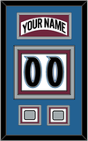 Colorado Nameplate & Number (Back) With 2 Stanley Cup Finals Patches - Home White (1999-2001) - Triple Mat 4