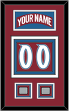 Colorado Nameplate & Number (Back) With 2 Stanley Cup Finals Patches - Road Burgundy (1995-1996) - Triple Mat 3