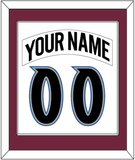 Colorado Nameplate & Number (Back) Combined - Home White (1999-2001) - Single Mat 1