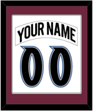Colorado Nameplate & Number (Back) Combined - Home White (1999-2001) - Single Mat 1